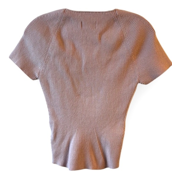 Revolve Pistola Tiff Sweetheart Neck cashmere blend Sweater In Mauve - Picture 3 of 7